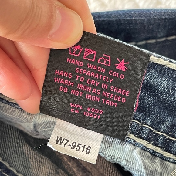 Rock & Roll Cowgirl Dark Blue Boot Cut Jeans - Picture 12 of 16